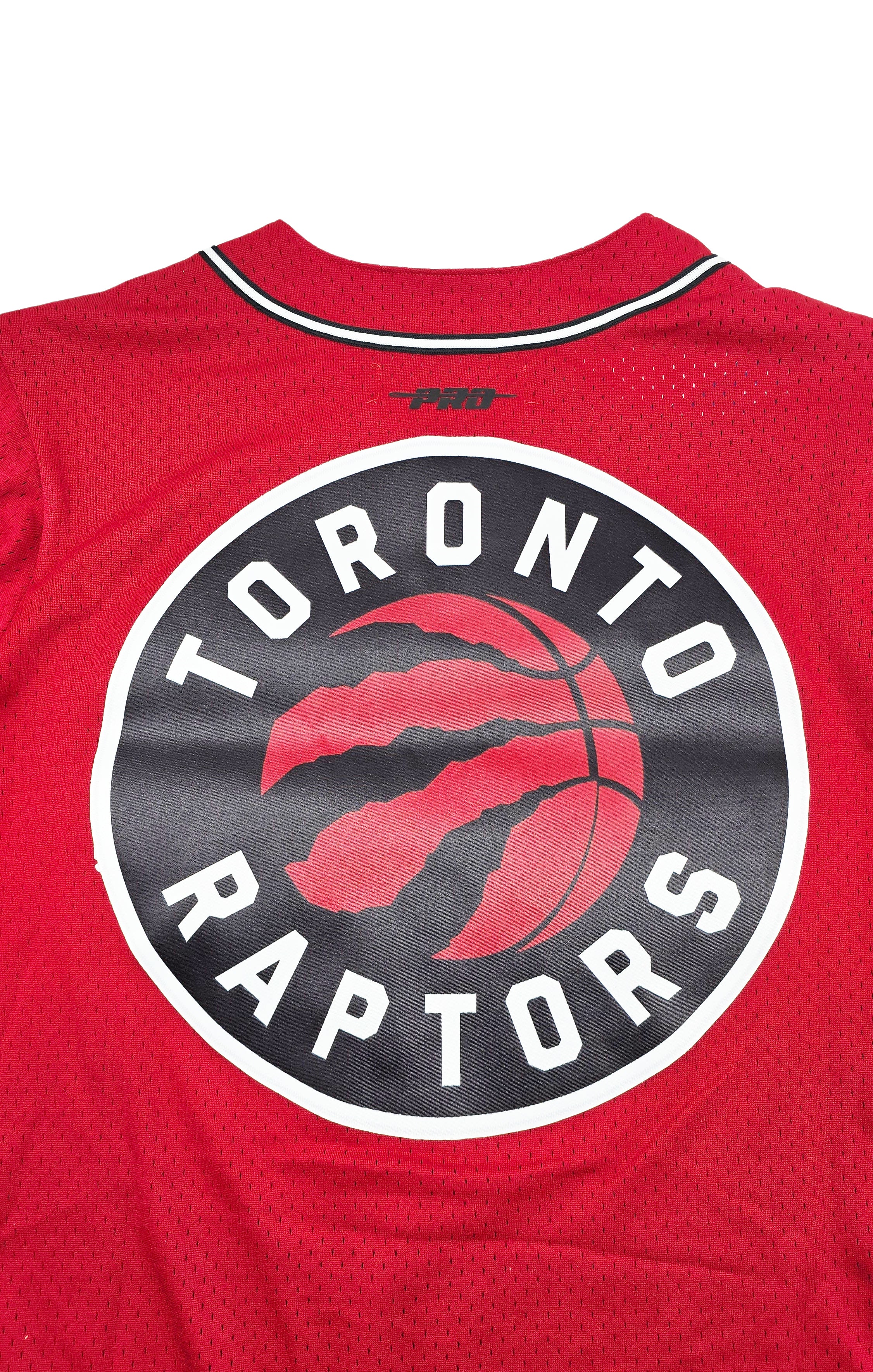 PRO STANDARD NBA TORONTO RAPTORS MEN'S MESH BUTTON UP RED JERSEY